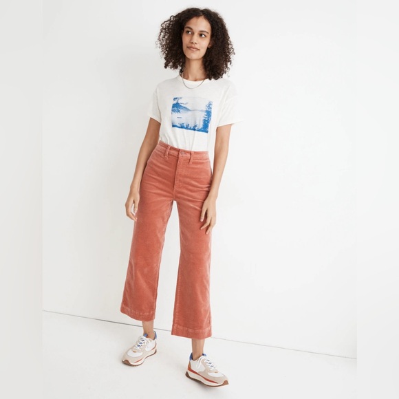 Madewell Slim Emmett Wide-Leg Pants in Corduroy - Picture 1 of 13